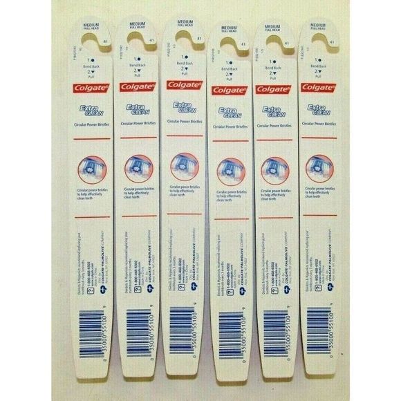 COLGATE MEDIUM Toothbrush 6 Brushes - Asst. Colors - Picture 2 of 2